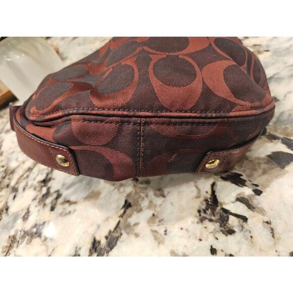 Coach Zoe red bag logo hobo - Picture 4 of 7